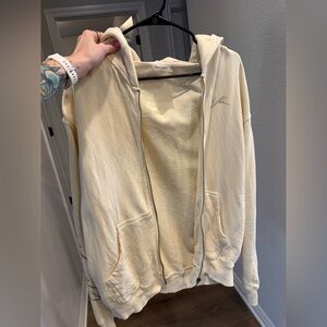 YoungLA Off-White Zip-Up Hoodie